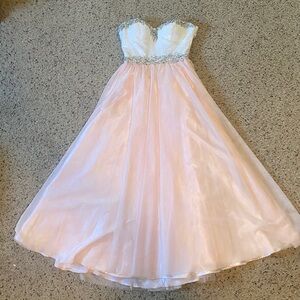Beautiful pink and white formal dress